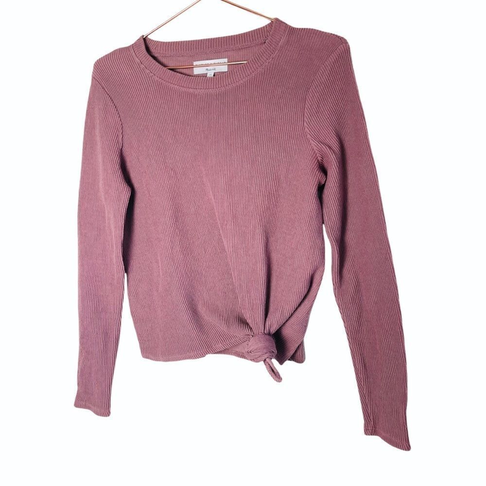EUC Madewell Texture & Thread Mauve Ribbed Top XS